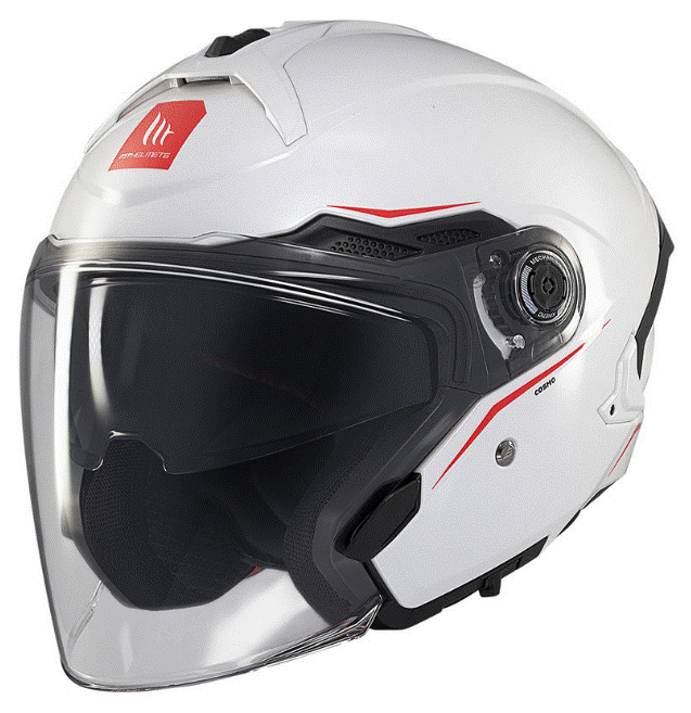 Скутер каска MT COSMO SV SOLID A0 GLOSS WHITE