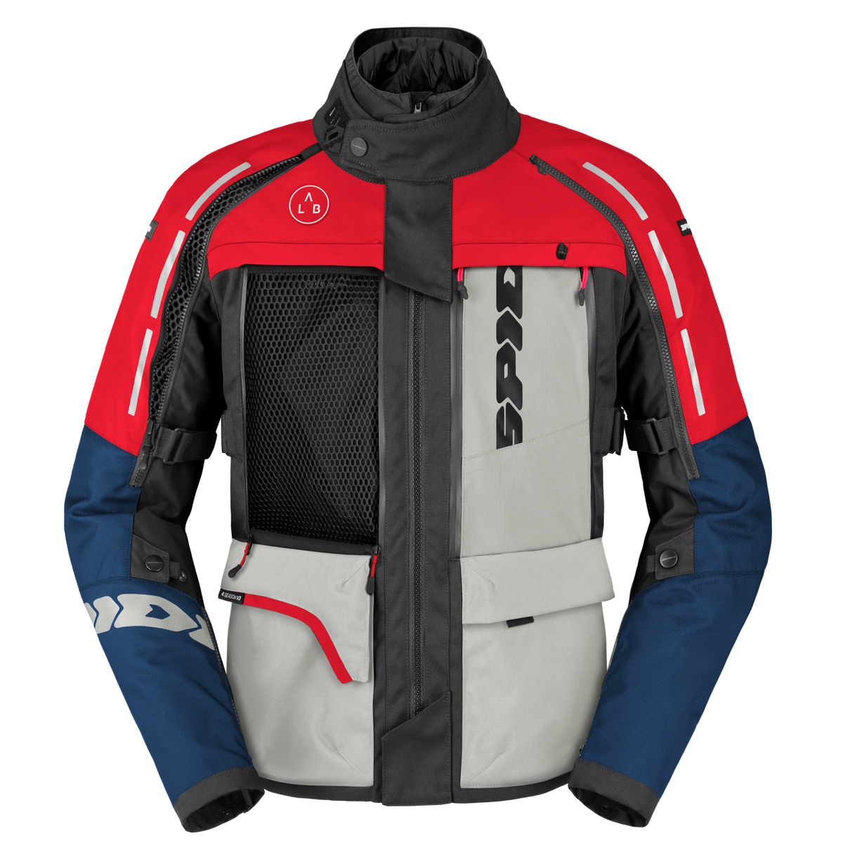 Mъжко текстилно мото яке SPIDI 4 SEASON V3 BLUE/ICE/RED