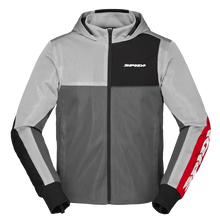 Мото суитшърт SPIDI HOODIE NET GRAY/RED