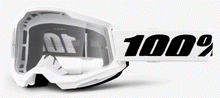 Мотокрос очила 100% GOGGLE STRATA 2 WHITE CLEAR