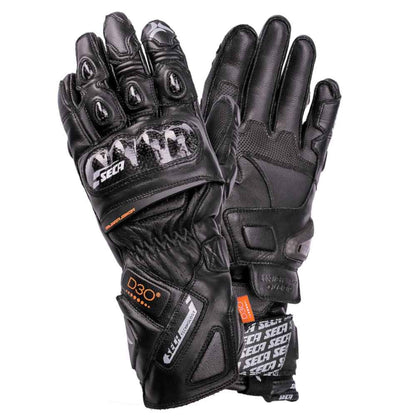 Кожени ръкавици SECA TRACKDAY BLACK