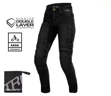 Дамски мото дънки TRILOBITE PARADO DOUBLELAYER SLIM FIT BLACK AAA(A) LEVEL 2