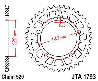 ЗАДНО.ЗЪБ.КОЛЕЛО JTA1793.44