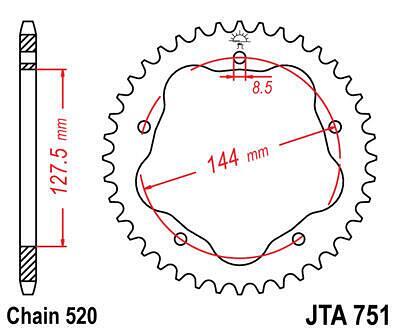 ЗАДНО.ЗЪБ.КОЛЕЛО JTA751.42