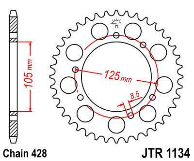 ЗАДНО.ЗЪБ.КОЛЕЛО JTR1134.54