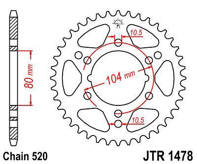 ЗАДНО.ЗЪБ.КОЛЕЛО JTR1478.42