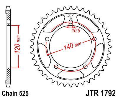 ЗАДНО.ЗЪБ.КОЛЕЛО JTR1792.42