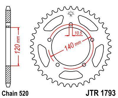 ЗАДНО.ЗЪБ.КОЛЕЛО JTR1793.45
