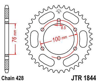 ЗАДНО.ЗЪБ.КОЛЕЛО JTR1844.48