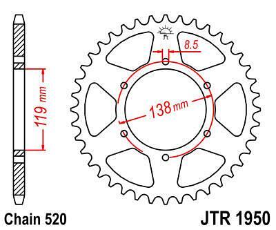 ЗАДНО.ЗЪБ.КОЛЕЛО JTR1950.48