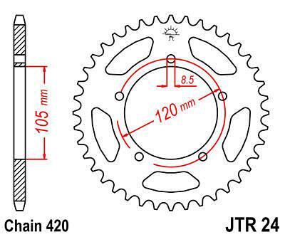 ЗАДНО.ЗЪБ.КОЛЕЛО JTR24.51