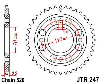 ЗАДНО.ЗЪБ.КОЛЕЛО JTR247.35