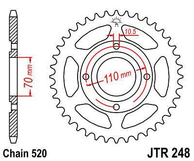 ЗАДНО.ЗЪБ.КОЛЕЛО JTR248.44