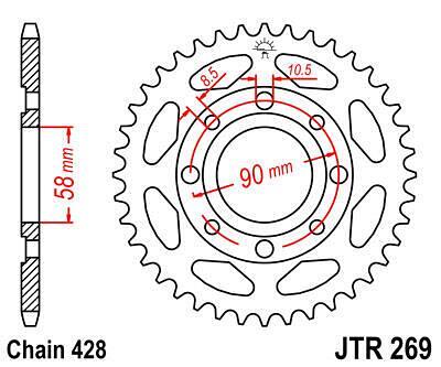 ЗАДНО.ЗЪБ.КОЛЕЛО JTR269.35