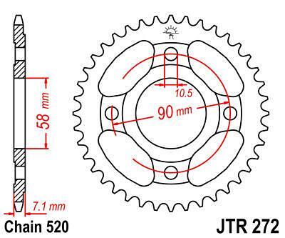 ЗАДНО.ЗЪБ.КОЛЕЛО JTR272.31