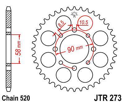 ЗАДНО.ЗЪБ.КОЛЕЛО JTR273.44