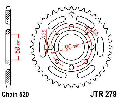 ЗАДНО.ЗЪБ.КОЛЕЛО JTR279.33