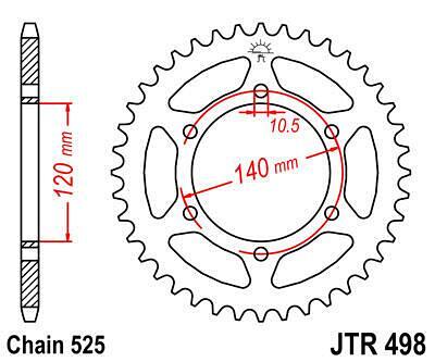ЗАДНО.ЗЪБ.КОЛЕЛО JTR498.45