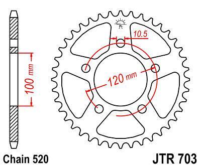 ЗАДНО.ЗЪБ.КОЛЕЛО JTR703.40
