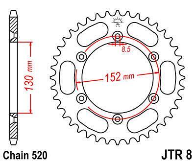 ЗАДНО.ЗЪБ.КОЛЕЛО JTR8.51