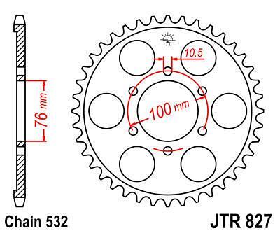 ЗАДНО.ЗЪБ.КОЛЕЛО JTR827.52