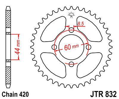 ЗАДНО.ЗЪБ.КОЛЕЛО JTR832.48