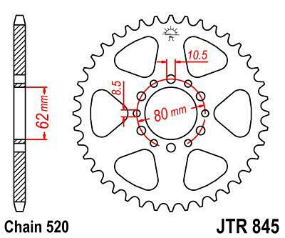 ЗАДНО.ЗЪБ.КОЛЕЛО JTR845.47