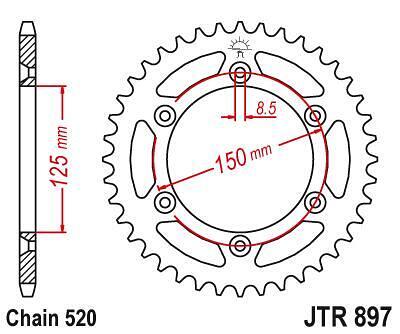 ЗАДНО.ЗЪБ.КОЛЕЛО JTR897.51