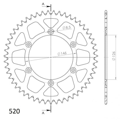 ЗАДНО.ЗЪБ.КОЛЕЛО RAL-808:50 BLU