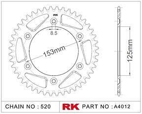 ЗАДНО.ЗЪБ.КОЛЕЛО RK A4012 50