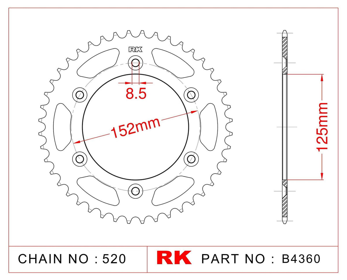 ЗАДНО ЗЪБНО К-ЛО RK B4360-49