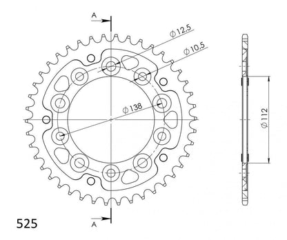 ЗАДНО ЗЪБНО К-ЛО RST-1304:42 RED