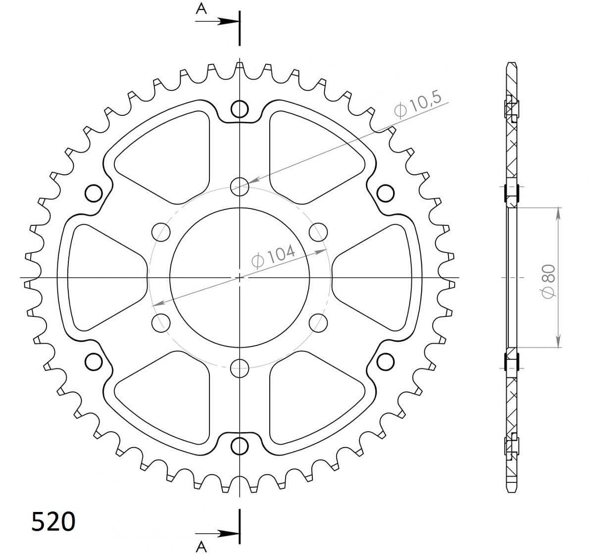 ЗАДНО ЗЪБНО К-ЛО RST-478:46 GLD