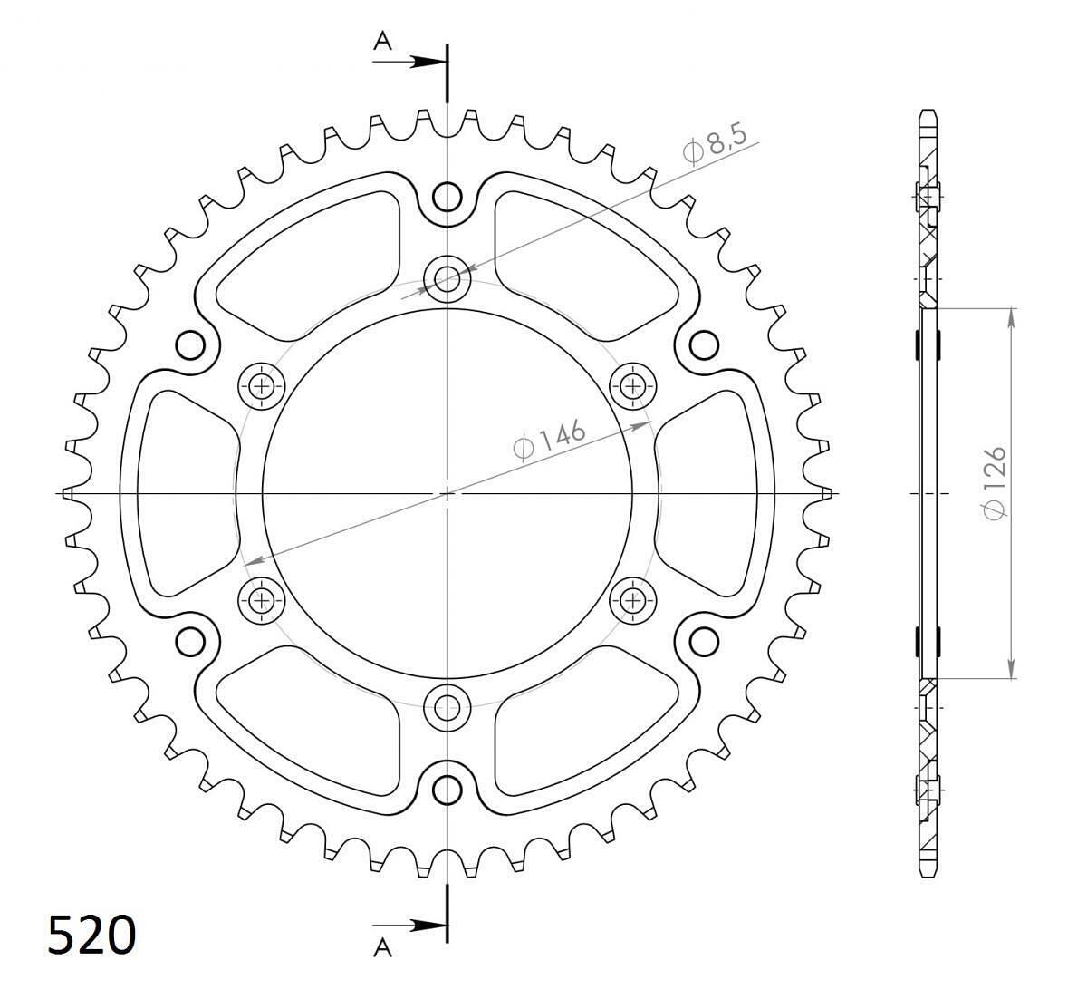 ЗАДНО ЗЪБНО К-ЛО RST-808:50 GLD